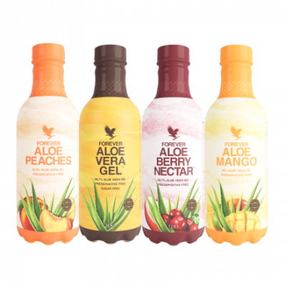 4-Pack Mix Boissons Aloe Vera Forever Living Aloe Vera