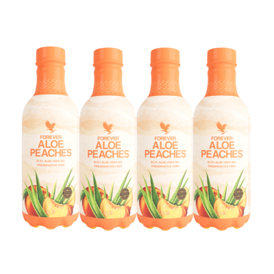 4-Pack Forever Aloe Pêche Forever Living Aloe Vera